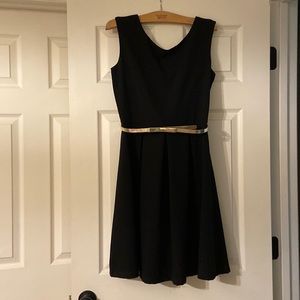 Black Covington belted dress; sz 6
